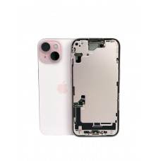 Корпус в сборе со шлейфами iPhone 15 Plus (Pink) "B" (потертости) (Без SIM) оригинал