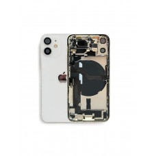 Корпус в сборе со шлейфами iPhone 12 mini (White) " B " (потертости) оригинал (Разбор)