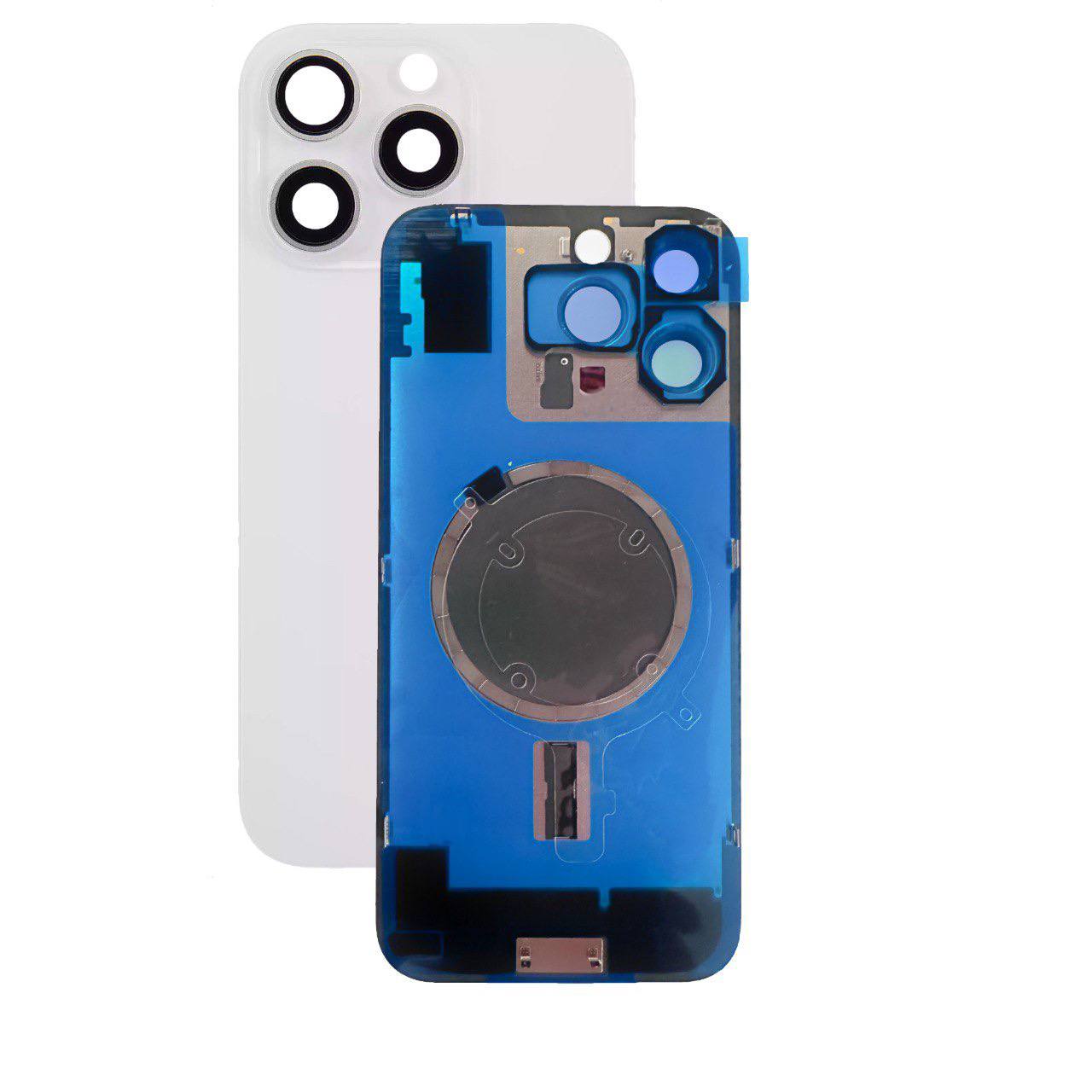 Задняя крышка в сборе с пластиной iPhone 16 Pro Max (White) Premium