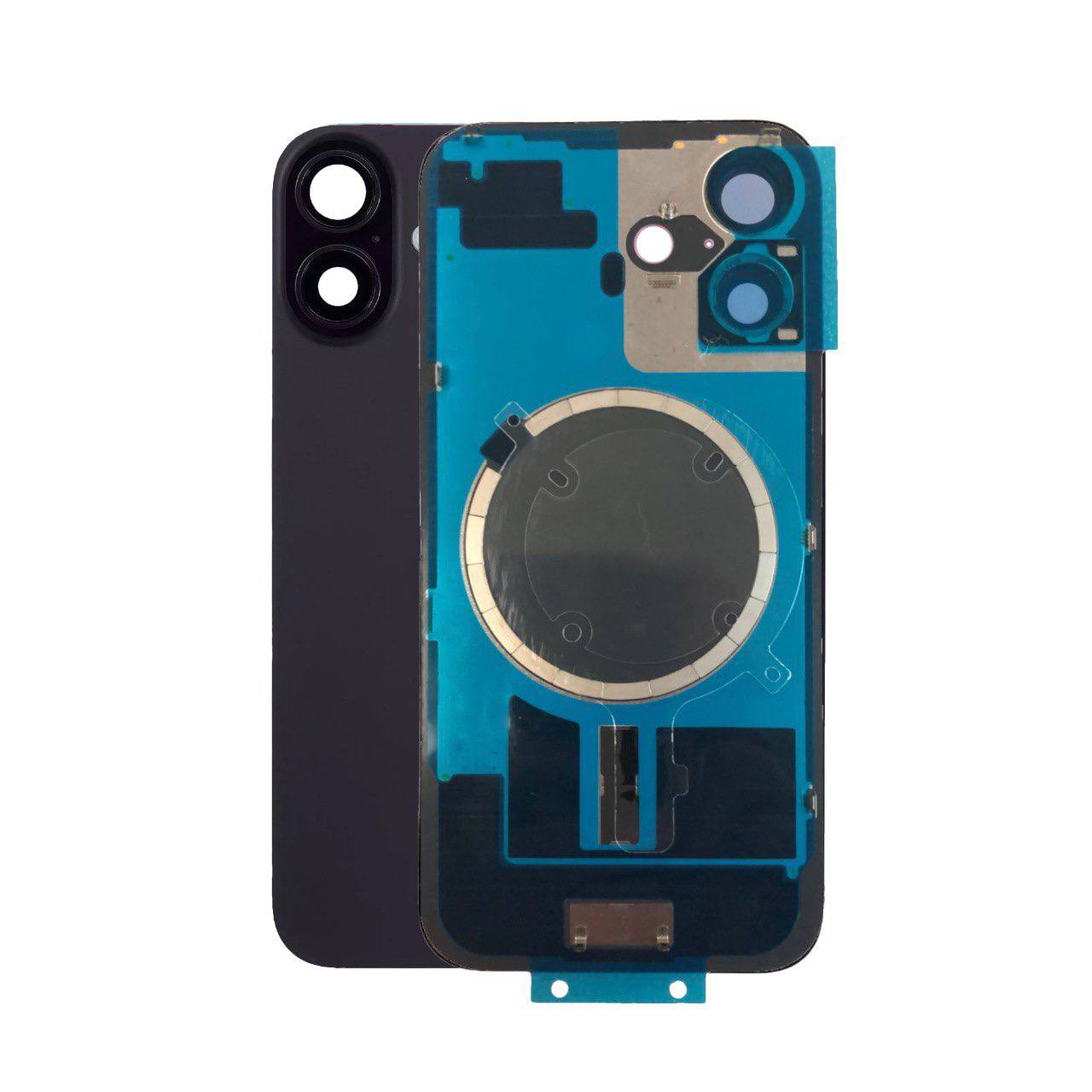 Задняя крышка в сборе с пластиной iPhone 16 (Black) Premium